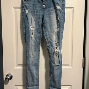 Old Navy Boyfriend Jeans in Distressed Blue
